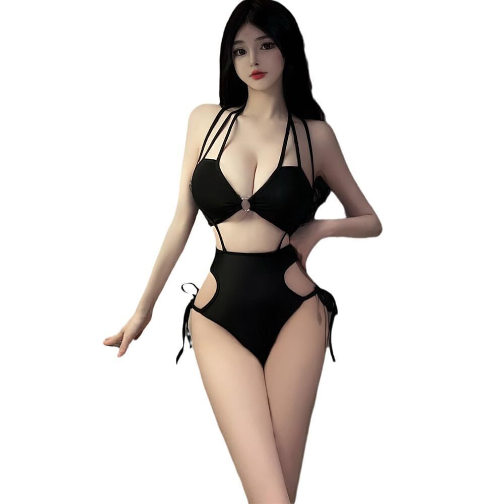 5142 Cosplay Swimsuit Bikini Japanese Anime Beach Swimsuit Lingerie black1
